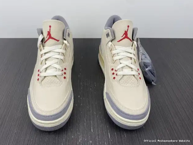 Official Maikesneakers Muslin 3 Air Jordan Retro DH7139-100 0419